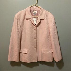 Talbots Wool Rayon Blend Pink Blazer Sz 20 NWT